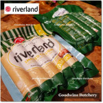 Riverland frozen sausage BEEF & CHICKEN SMOKED CHEDDAR  6" 15cm 5pcs 360g